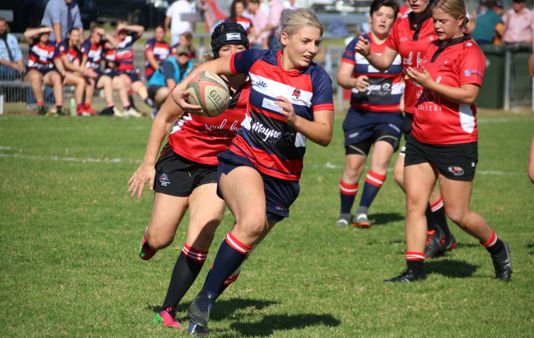 Helen Blackmore scores for the Mudgee women in their win.