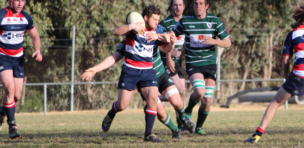 OUTGUNNED: The Orange Emus ran in 14 tries to none in Saturday's game against the Mudgee Wombats in Orange. Photo: Don Moor.