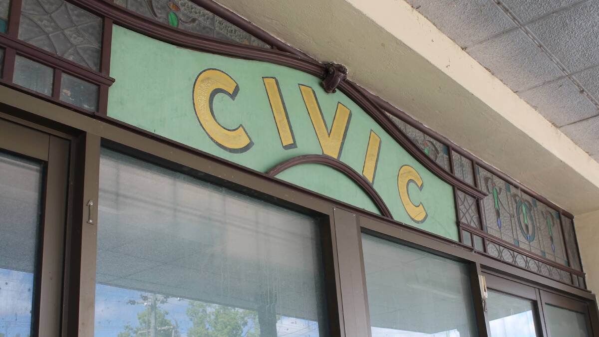 The Civic Theatre's leadlight windows are still part of the building, located above where the original entrance would've been.