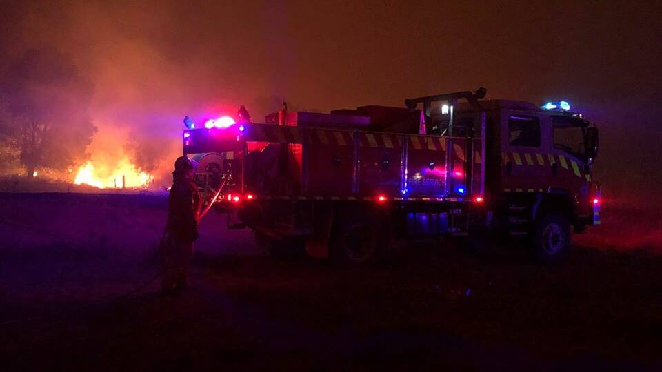 Firefighters on scene at the Palmers Oaky fire around the New Year period, photo: GULGONG DC BRIGADE.