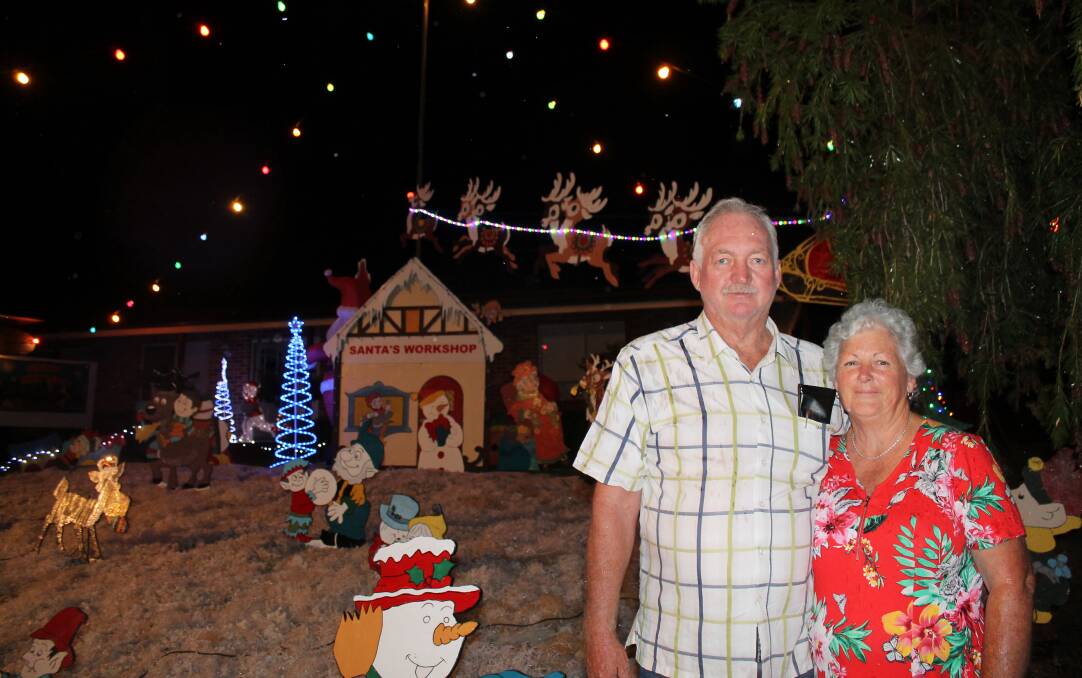 KEEPING UP WITH THE JONESES: Brian and Tess Jones have set up their renowned Henry Bayly Drive Christmas lights for the last time.