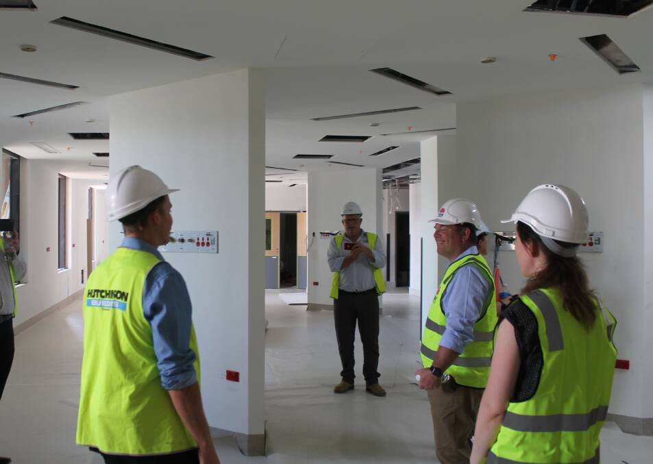 The renal dialysis area is one of the more progressed internal parts of the new Mudgee Hospital, currently under construction.