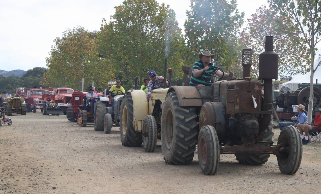 The parade when Mudgee hosted the NHMA National Rally in 2013.