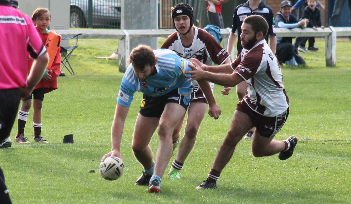 Cal Ruming was among the try scorers for the competition leading Gulgong Terriers in their win over second placed Gilgandra on Saturday, FILE PIC.