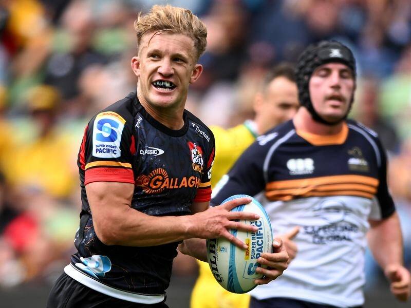 The Chiefs' Damian McKenzie will be rested for the Super Rugby Pacific clash with the Crusaders. (James Ross/AAP PHOTOS)