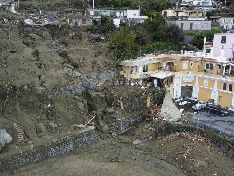 Heavy rain has precipitated a mudslide on Ischia, Italy, that has claimed at least seven lives. (AP PHOTO)