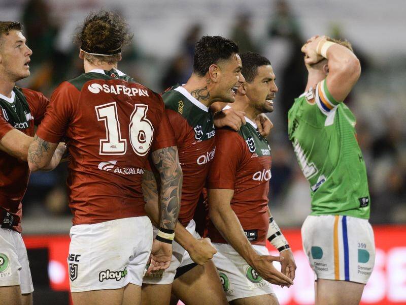 Canberra were beaten 16-12 by the Rabbitohs at GIO Stadium in round 10.