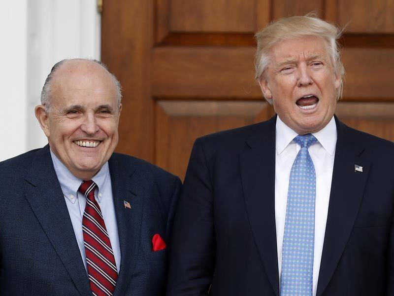 Former New York mayor Rudy Giuliani is among three new lawyers to join Donald Trump's legal team.
