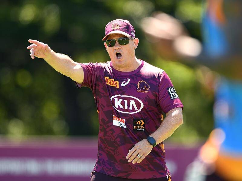New coach Kevin Walters has taken charge of Brisbane NRL training for the first time.