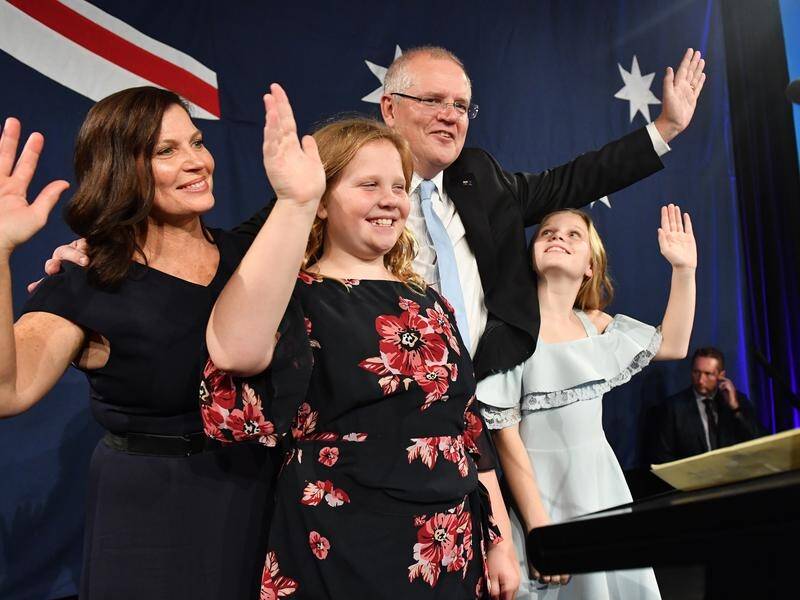 "I have always believed in miracles," Prime Minister Scott Morrison exclaims on election night.