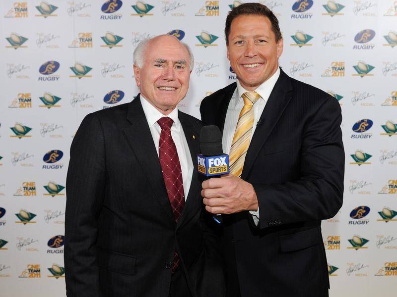 Phil Kearns (r) will spearhead Australia's bid to host the Rugby World Cup in 2027.