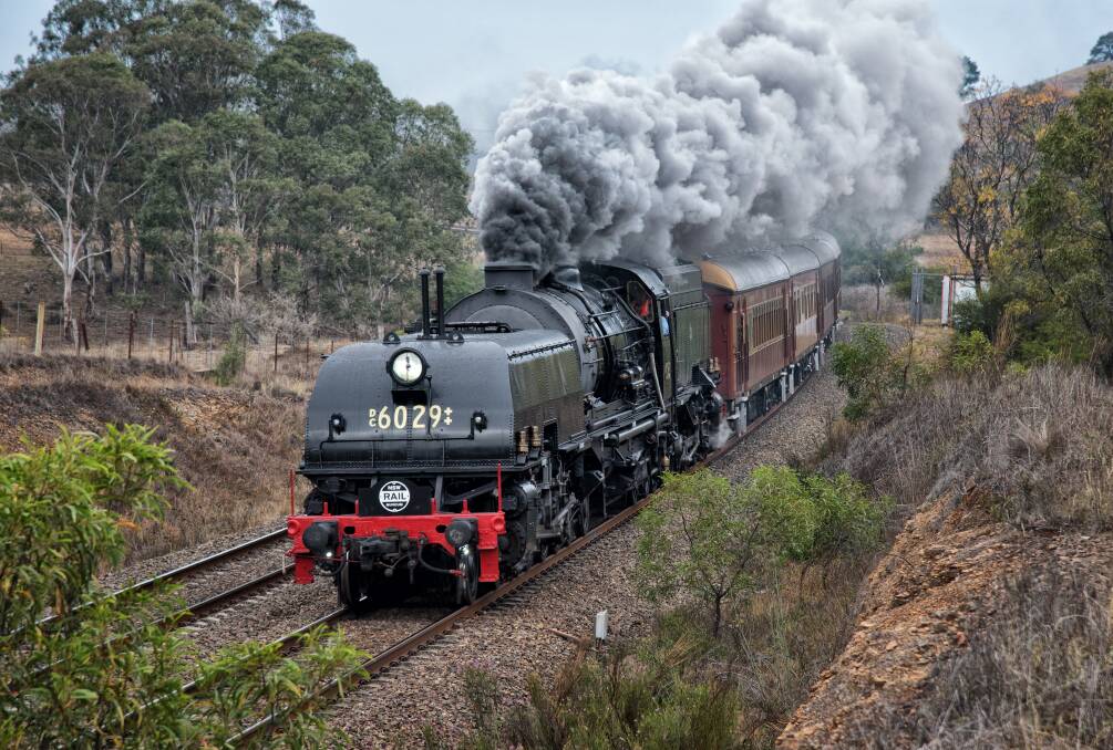 The steam engine at the 2018 Transport Heritage Expo. Picture: Steve Burrows THNSW