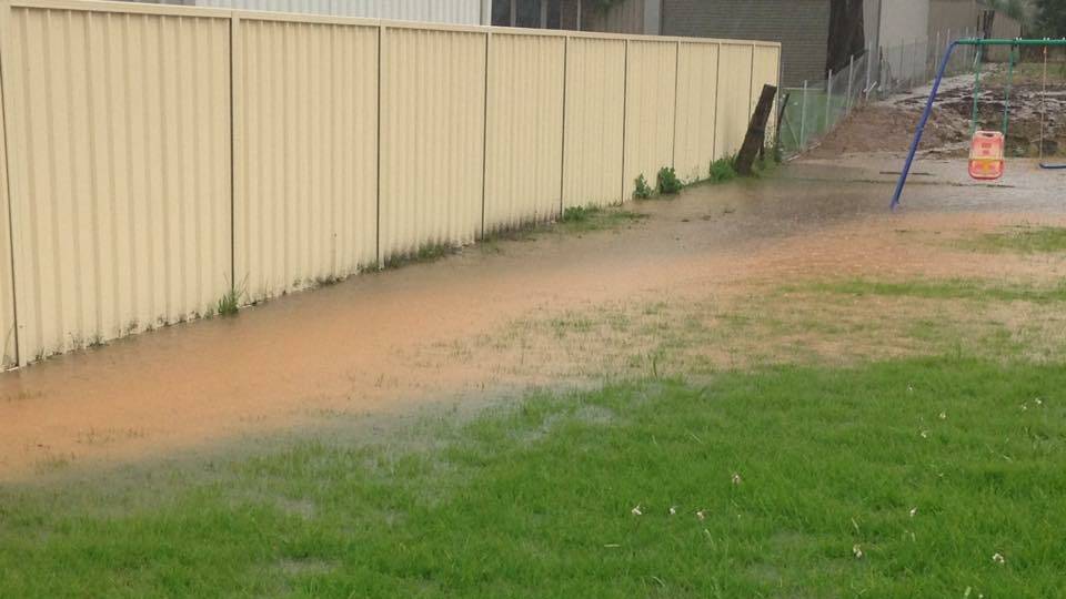 Mudgee was hit with 30mm of rain in less than and hour and a half yesterday. 