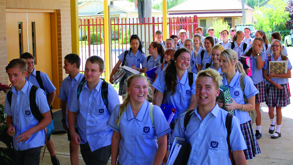 St Matthew’s Catholic School’s first Year 11 students started school on Thursday. PHOTO: SAM POTTS