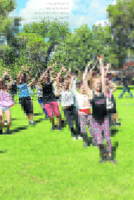 Dancers, including choreographer Grace Jones, wowed the crowd with Mudgee's first flash mob doing Youth week events at the Lawson Park Markets on Saturday.