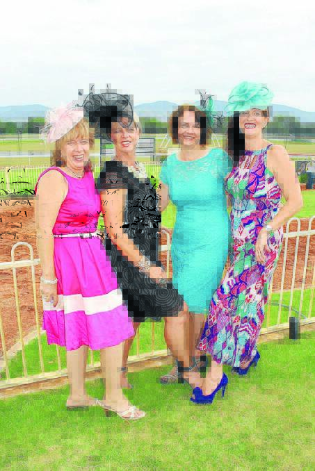 “Three poms and an Aussie” - Karen Hurt, Carmen Holden-Smith, Sam Webb and Tracey Williams – had a day out at the Mudgee Races.