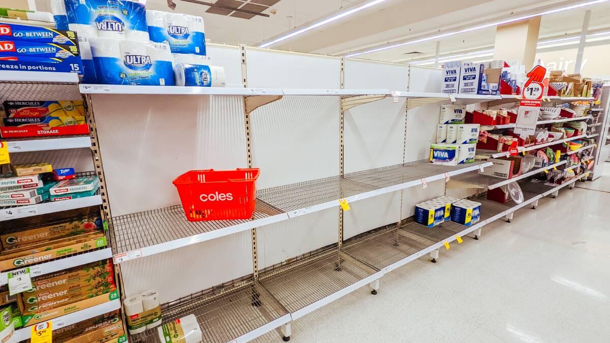 Supermarket shelves are beginning to empty across the country as the Omicron variant strikes. Picture: Getty Images