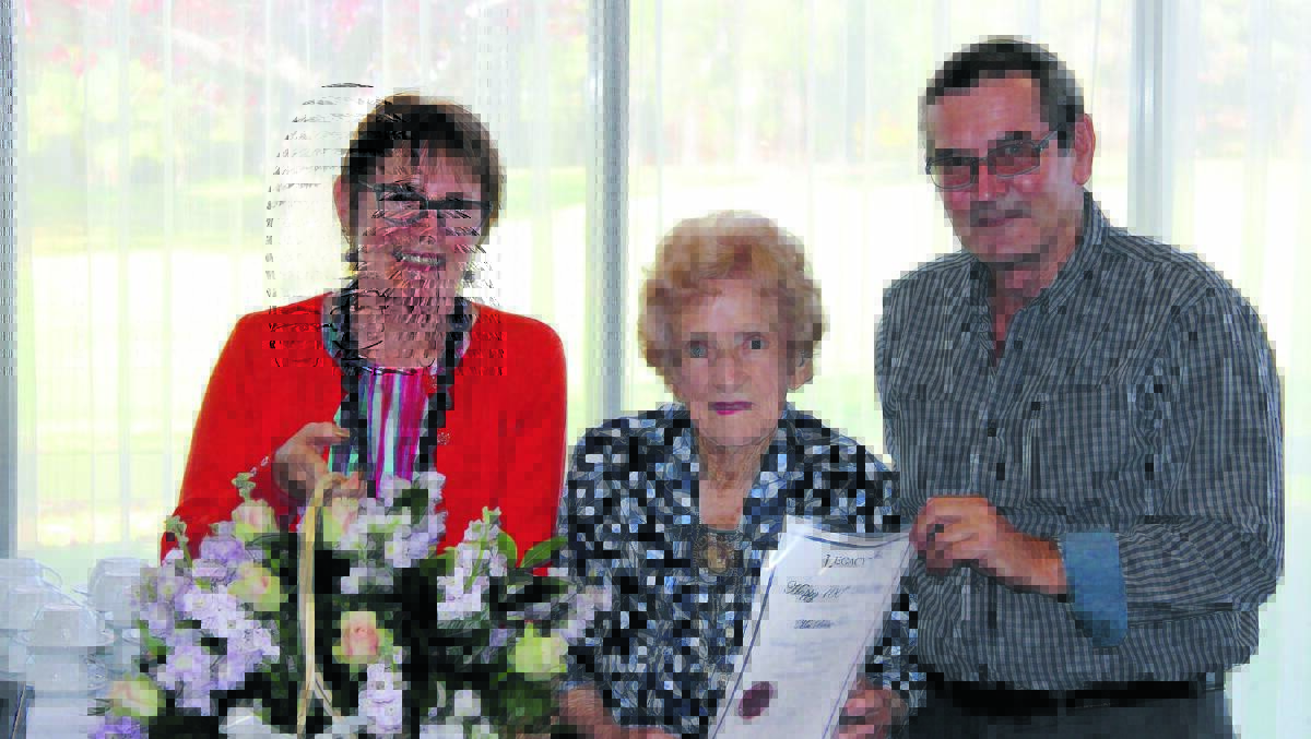 Bessie Talbot celebrated her 100th birthday in 2016. She is pictured with Debbie Baskerville and her legatee Cary Adams.