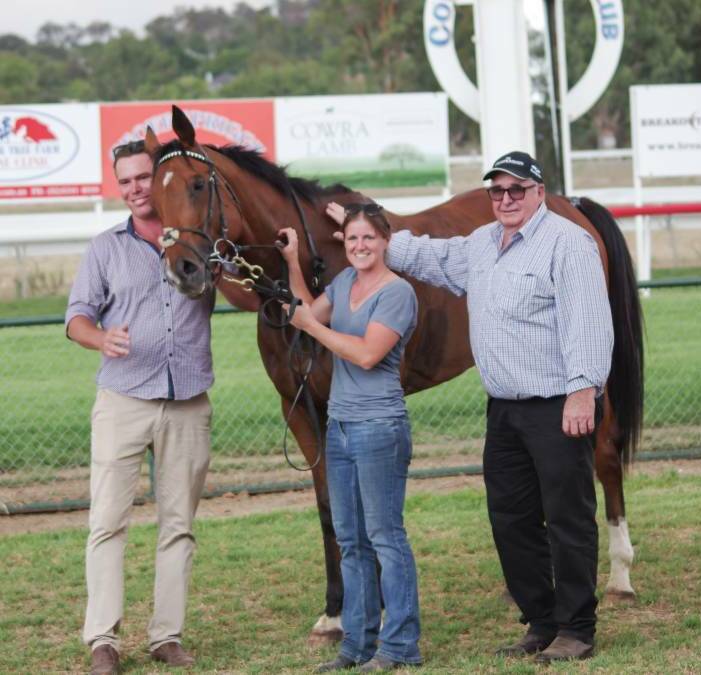 Mudgee trainer David Smith with Distinctive Look after Sunday's win.