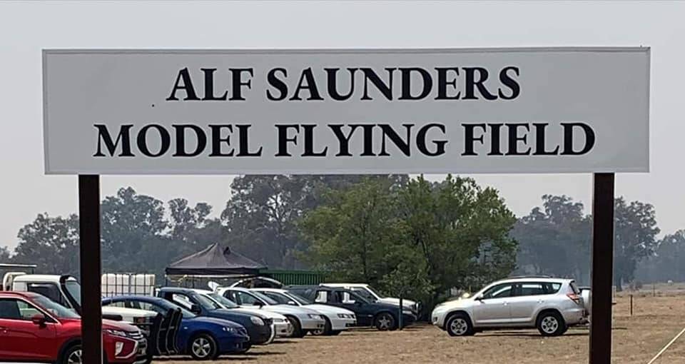 The sign as it appears at the airfield. Photo: Janet O"Hare