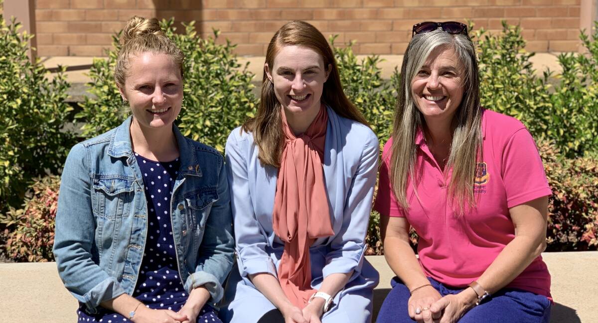 Wellbeing Support Officer, Hannah McLean, School Counsellor, Ashleigh Laurie and Head Teacher of Wellbeing, Robyn Burke. Photo: Benjamin Palmer