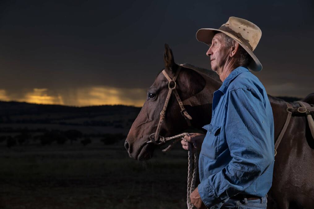 A SNEAK PEAK: Murray "Hendo" Henderson with his trusty stallion Joseph will be one of many photographs on display. Photo: ALLAN COKER.