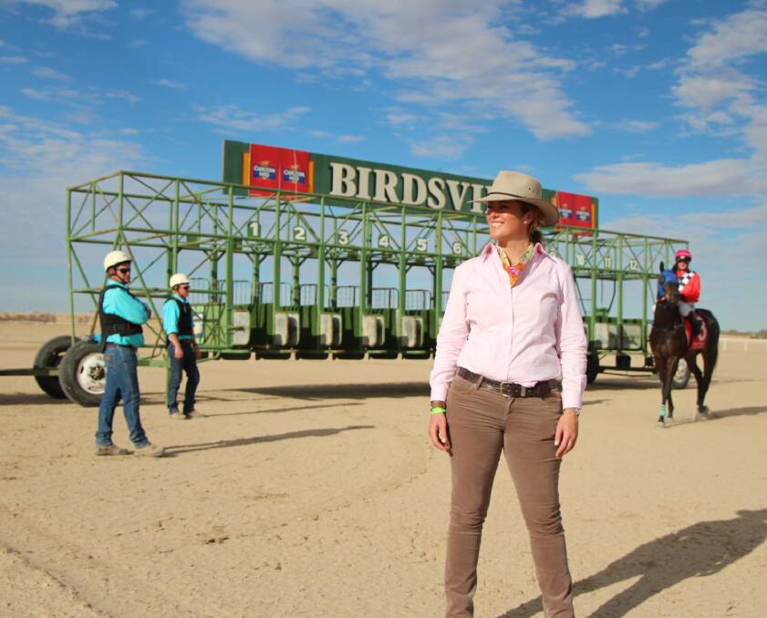 Jo Mckinnon on location at Birdsville filming her award-winning documentary A Racetrack Somewhere. Supplied