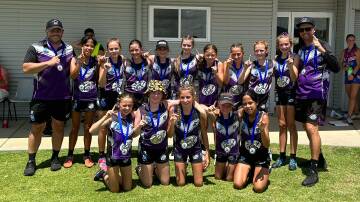 The U12 Girls who took out their grand final and were undefeated all weekend. Supplied