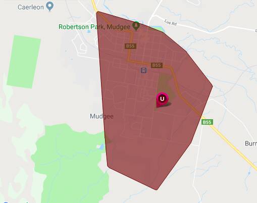 The initial power outage in Mudgee impacted around 2028 customers. Image: ESSENTIAL ENERGY