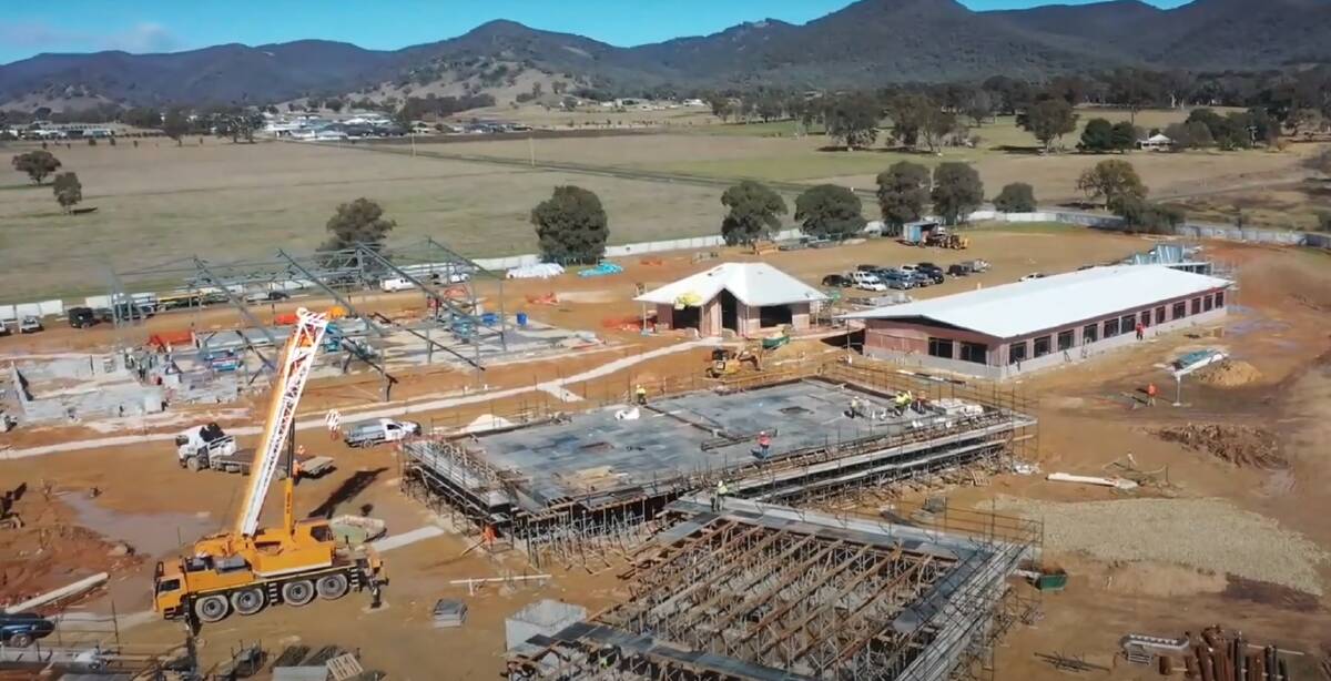 Drone footage of the secondary campus site in south Mudgee.