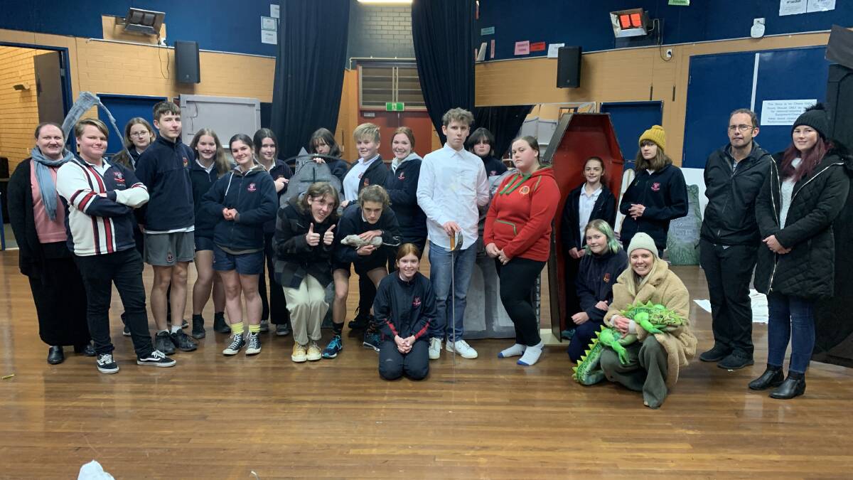 Mi amor: Some of the cast and production crew of The Addams Family, School Edition at rehearsal at Mudgee High School. 