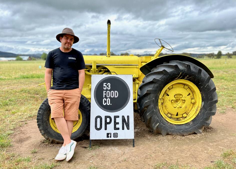 ICON: Steven at the iconic yellow tractor located at Huntington Estate. Picture: BENJAMIN PALMER