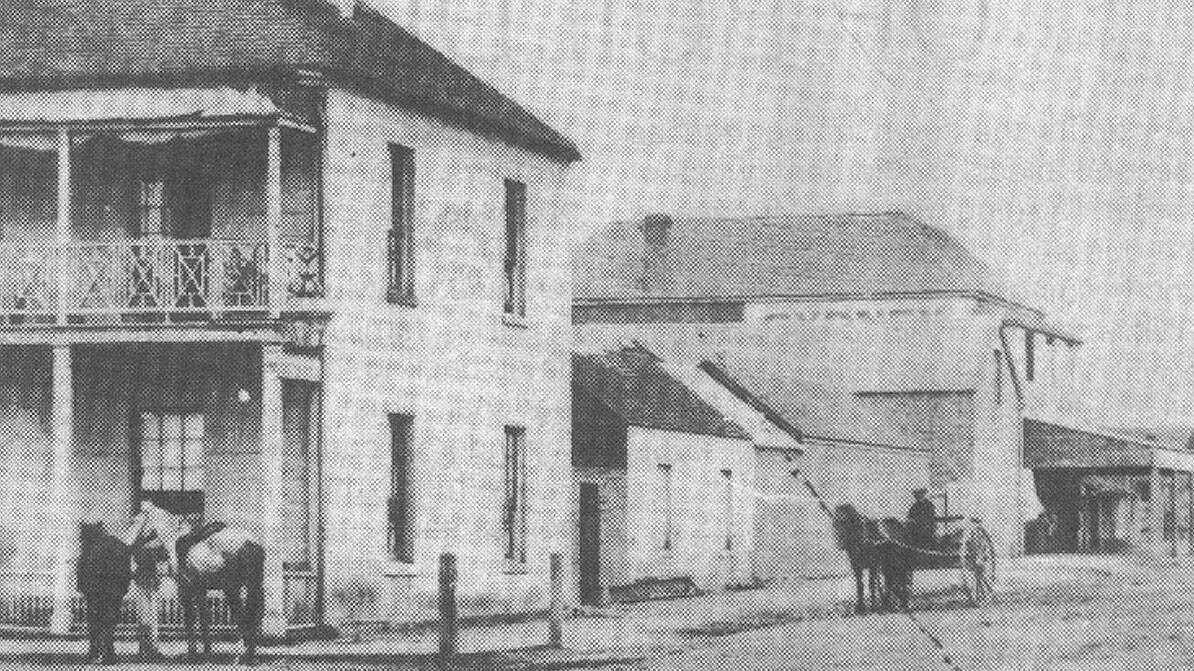 An early photograph of the Mudgee Guardian offices.