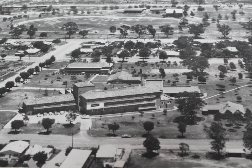 RARE FIND: This old aerial photo of the Mudgee District Hospital was found in an old room that was being cleaned out last year during the ongoing redevelopment.