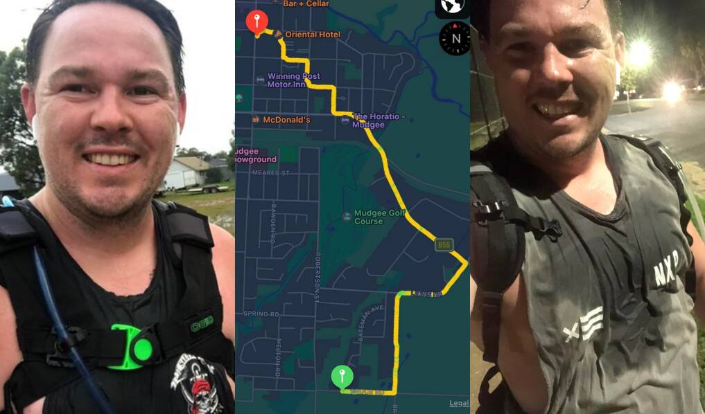 SELFIE: Brenton has posted a new photo update after every run for the past month along with his route and times, hoping to garner more donations. Pictures: SUPPLIED