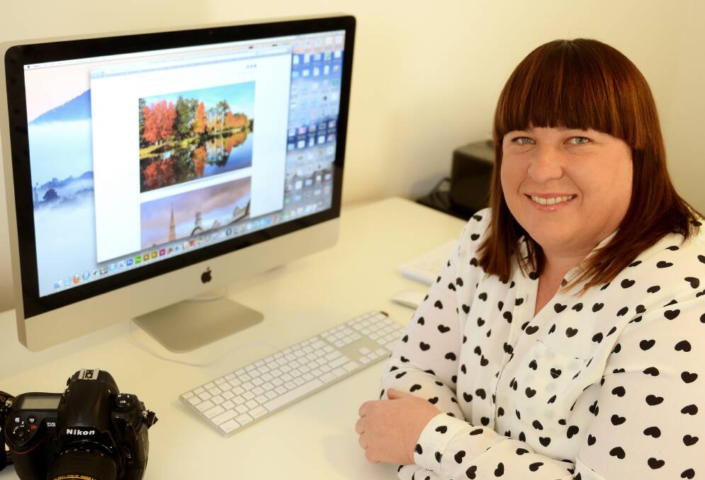 THRILLED: Amber Hooper in her home office. Photo: Supplied