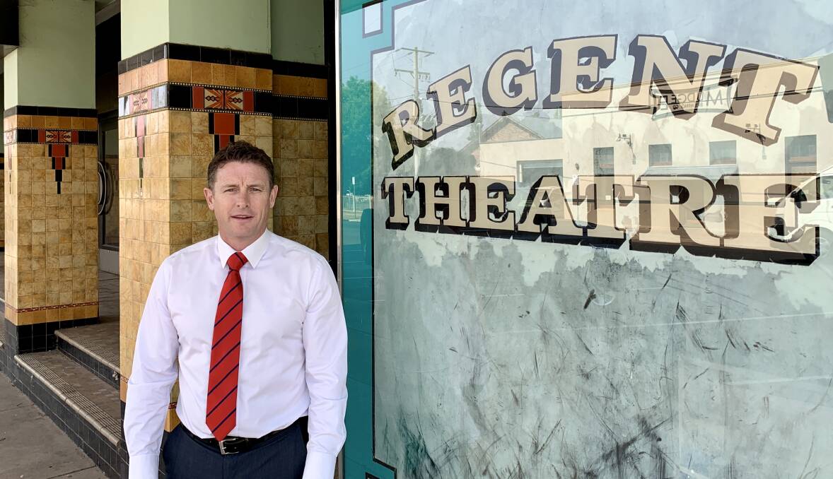AUCTION: Director at The Property Shop, Andrew Palmer outside the Regent Theatre building on Church Street. Photo: Benjamin Palmer