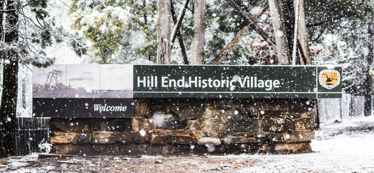 The historic town of Hill End was covered in a soft blanket of snow at the weekend. Photo: Kassandra O'Shea