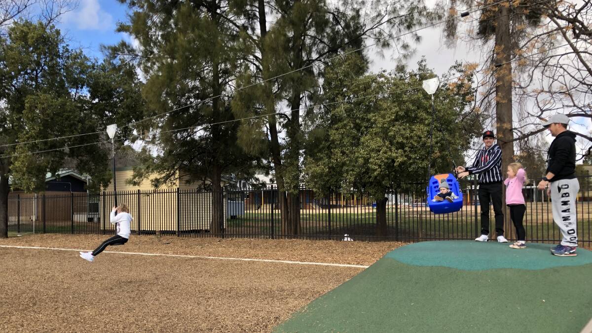 The Gulgong Adventure Playground has every type of equipment you can think of, including a flying fox.