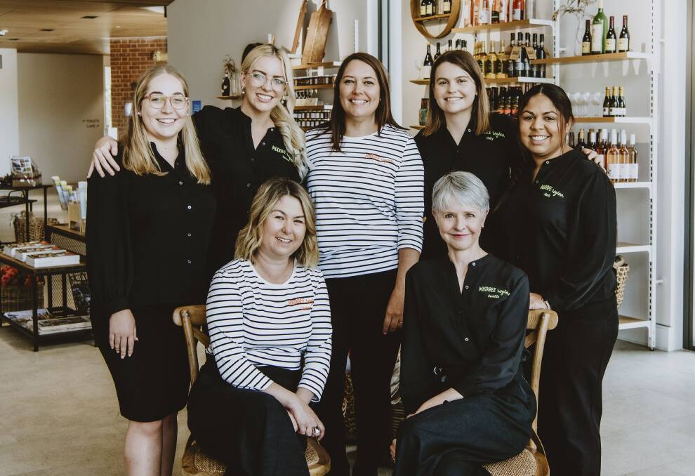 WINNERS: The team at Mudgee Region Tourism L:R Monique Lowe, Jenna Campbell, Jo Schuetz, Holly Inwood, Marli Hungerford, Acting CEO Leianne Murphy and Camilla Davis. Photo: Supplied