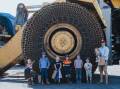 Ben Phillips from Moolarben Coal and his family enjoying getting up close to the equipment. Supplied