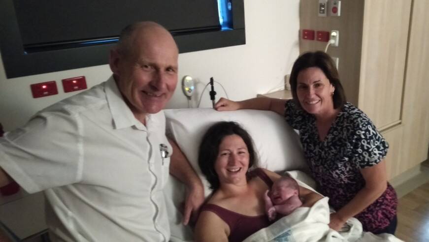 Dr Hearn with Alanna, baby Tilly and Alanna. Photo: Supplied