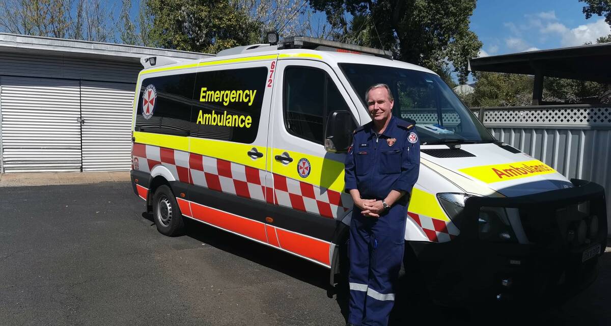 RETIRED: David in 2020 at Mudgee Ambulance Station. Photo: Supplied