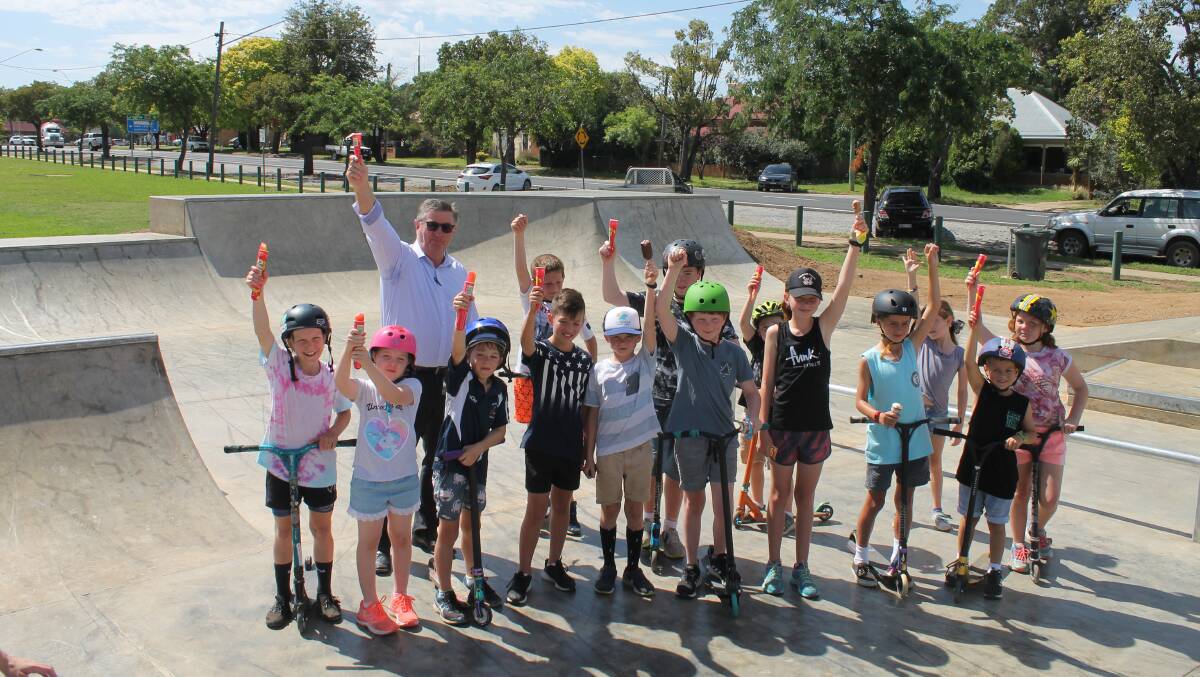 Mid-Western Mayor Des Kennedy in 2018 with some of the region's most avid riders.