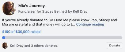 A fundraiser started on Facebook by Kelly Dray.
Click to donate.