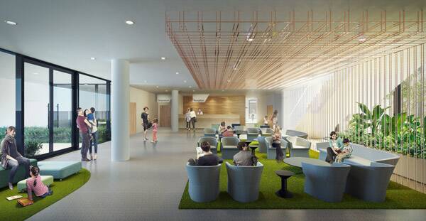 Artist Impression of the new Mudgee Hospital outpatients waiting area.