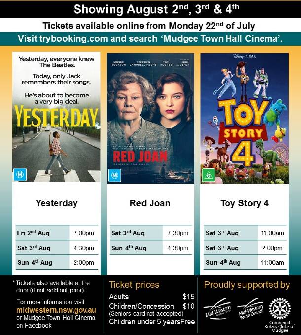 What's on at the Town Hall movies in August?