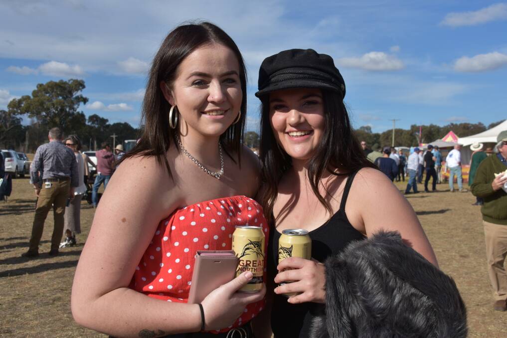 Lauren and Charlotte flash a smile at the 2019 Gulgong Cup.
