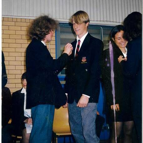 Tom becoming the Mudgee High captain of 1998.