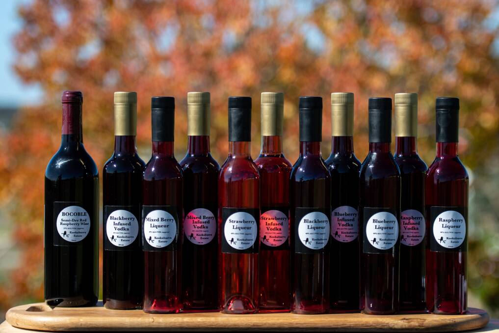 RED: Sone of the lineup of liqueurs, wine and vodka. Photo: Supplied